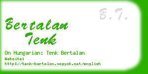 bertalan tenk business card